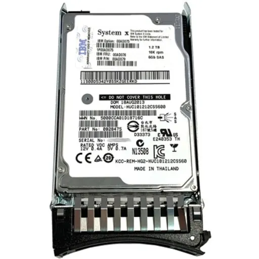 Imagen 0 de Disco Duro IBM 1.2TB 2.5" 10K RPM SAS 6GBP/s G2HS p/Servidores IBM System