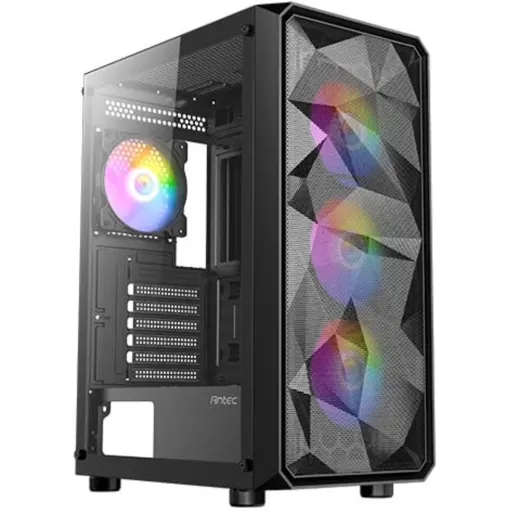 Imagen 0 de Gabinete Gamer Antec AX83 RGB ELITE MidTower 2*USB2.0 USB3.0 Vid temp 3FAN Negro