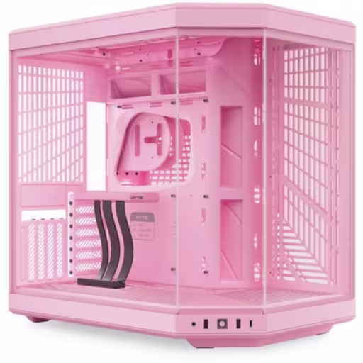 Imagen 0 de HYTE Y70 Rosado STRAWBERRY MILK ATX con Riser PCIe 4.0 Incluido (NO INCLUYE LCD) CS-HYTE-Y70-SW