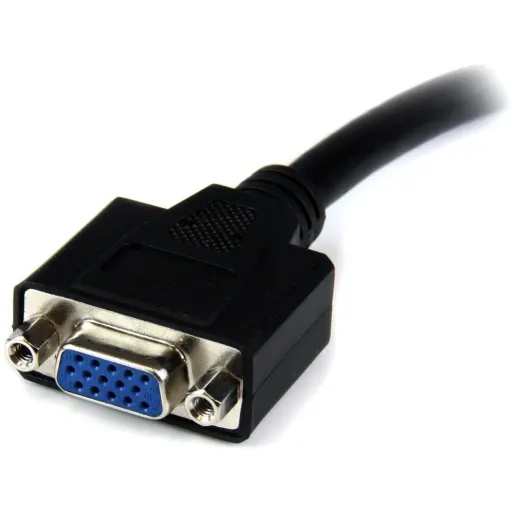 Imagen 1 de Adaptador DVI-I Macho a VGA Hembra HD-15 Longitud del Cable 20 cm Negro 