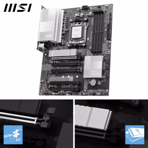 Imagen 1 de Tarjeta Madre MSI PRO B840-P WIFI Socket AM5 4*DDR5 HDMI 5*PCIe 2*M2 LAN WIFI 7 