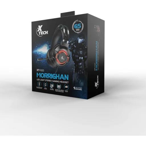 Imagen 7 de Audífonos Gamer Alámbricos Xtech XTH-565, LED c/Mic PC/Consolas Jack/USB Negro