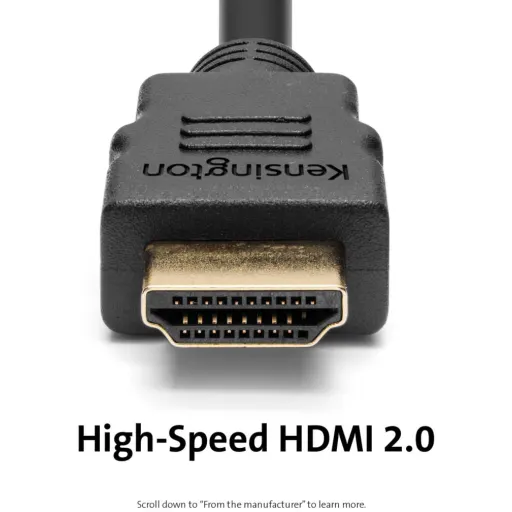 Imagen 12 de Cable HDMI Macho a HDMI Macho V2.0 Longitud 1.8mts Color Negro - Kensington