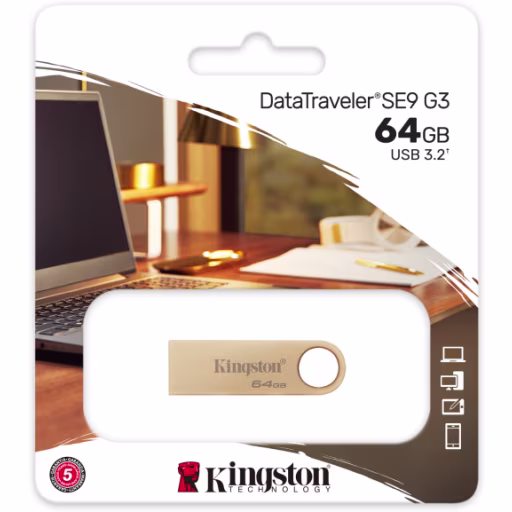 Imagen 4 de Pendrive 64GB Kingston DataTraveler SE9 G3, USB Tipo-A Lec220MB/s Esc100MB/s