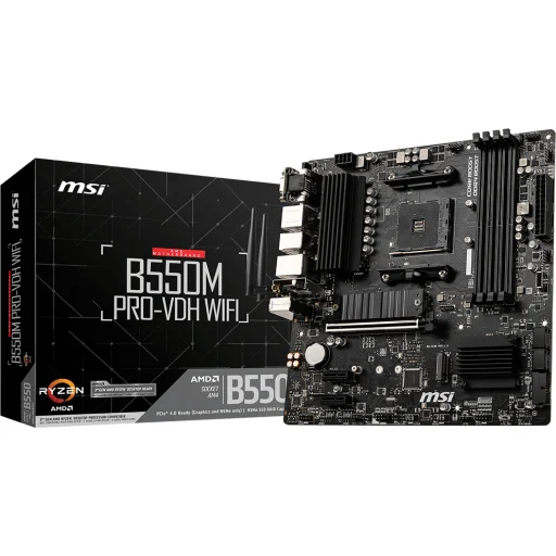 Imagen 0 de Tarjeta Madre MSI B550M PRO-VDH WIFI AMD AM4 4*DDR4 2*M.2 DP HDMI VGA USB3.2