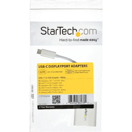Imagen 6 de Adaptador Gráfico USB-C a VGA USB 3.1 Tipo-C Color Blanco Resolucion 1920*1200