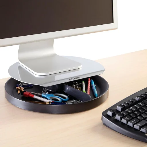 Imagen 1 de Base de Pedestal para Monitor Spin2 SmartFit Plataforma Giratoria Color Gris/Neg
