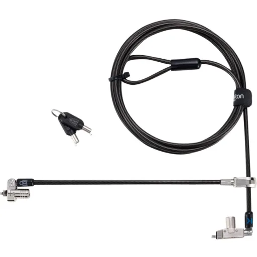 Cable de Seguridad Kensington Slim N17, Doble Cabezal Color Negro CON LLAVE