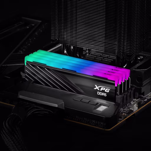Imagen 2 de Memoria RAM 16GB DDR5 6000MHz DIMM CL48 Non-ECC 1.1v 288p - Adata RGB BK XPG