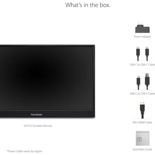 Imagen 9 de Monitor Portátil Viewsonic VX1755 17" Gamer IPS FHD 1920*1080 Mini HDMI 2*USB-C