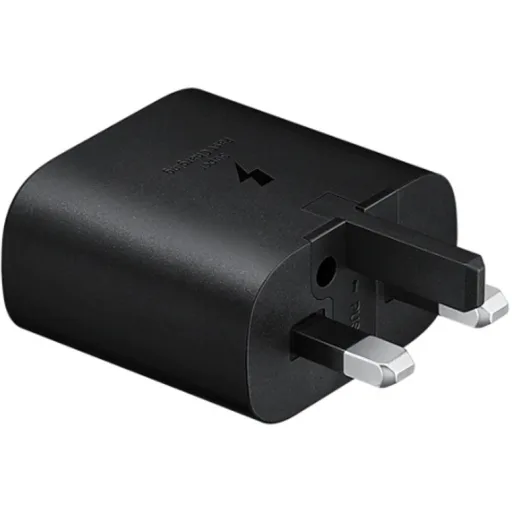 Imagen 0 de Cargador Samsung para Smartphone 25W Carga Rápida 100-240V Negro (No incl Cable)