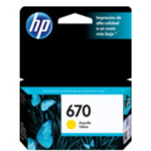 Imagen 12 de Cartridge HP 670 Amarillo Tinta para Imp Deskjet 3525/4615/4625/5525, 300Pág 50g