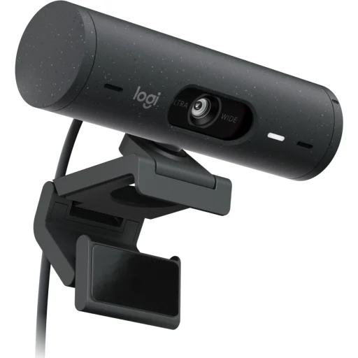 Imagen 3 de Cámara Web Logitech Brio 500, 4MP Full HD 1080p /30fps USB-C Color Graphite AMR