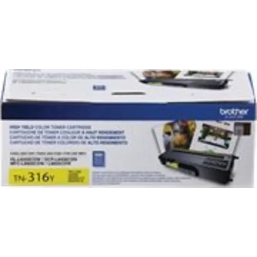 Toner Brother TN-316Y Amarillo Impresoras Láser MFC-l8850 MFC-L8600CDW, 3500 Pág