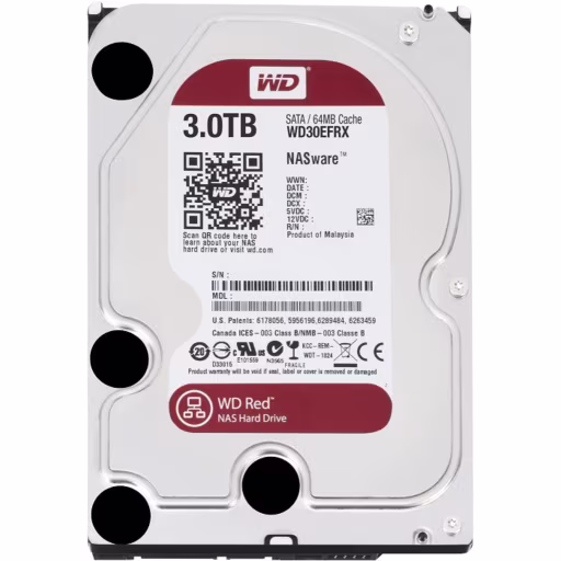 Imagen 0 de Disco Duro Western Digital Red 3TB 3.5" 5400 RMP SATA 6GB/s 64 MB p/NAS