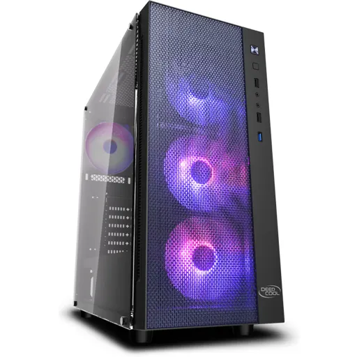 Imagen 0 de Gabinete Gamer Deepcool Matrexx 55 MESH RGB Vidrio Templ 2*USB2.0/1*2.0 ATX Gris