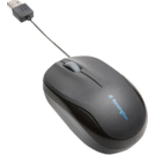 Imagen 2 de Mouse Alámbrico Kensington Pro Fit Cable Retractil Óptico 2 botones USB Negro
