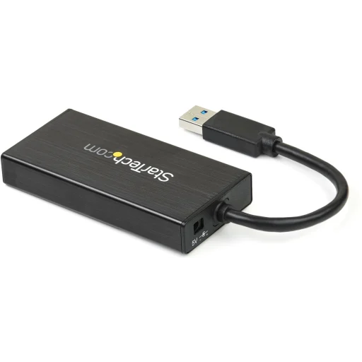 Imagen 1 de HUB USB StarTech Portable 3 Puertos USB 3.0 + Gigabit Ethernet con Cable, Alumin