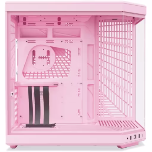 Imagen 2 de HYTE Y70 Rosado STRAWBERRY MILK ATX con Riser PCIe 4.0 Incluido (NO INCLUYE LCD) CS-HYTE-Y70-SW