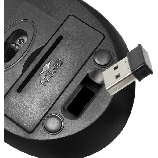 Imagen 2 de Mouse Inalámbrico KlipX KMW-330BK Óptico 1600dpi 2.4GHz 6 botones USB Negro