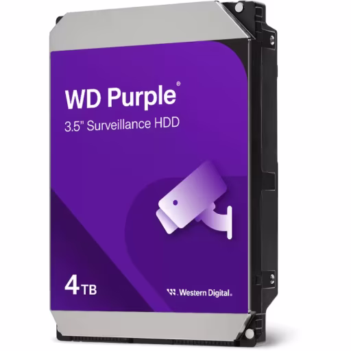 Imagen 0 de Disco Duro Western Digital Purple 4TB 3.5" 5400RPM SATA III 6Gb/s 256MB p/DVR 