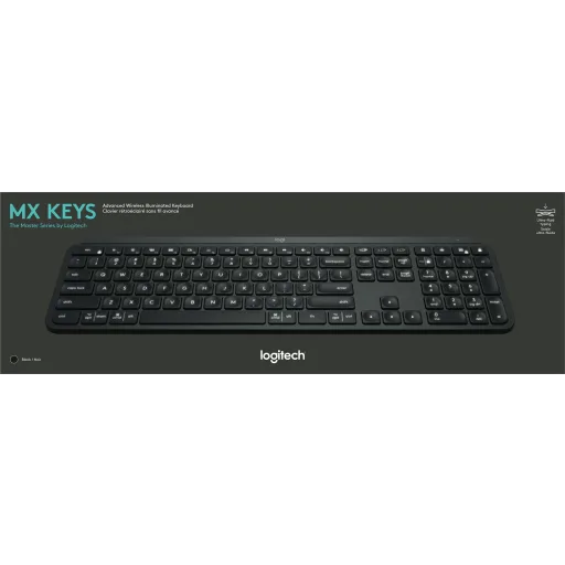 Imagen 1 de Teclado Inalámbrico Logitech MX Receptor USB Español Negro p/Win Mac Linux Andro