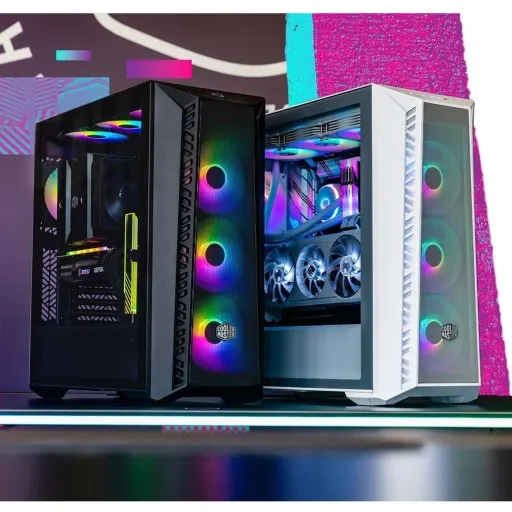 Imagen 6 de Gabinete Gamer Cooler Master MasterBox MB520 Mesh USB3.2 USB-C Vidrio Temp White