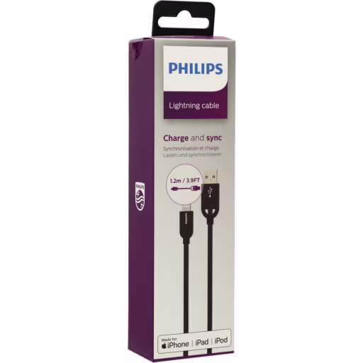 DLC2608B/97 CABLE TRENZADO P/IPHONE NEGRO
