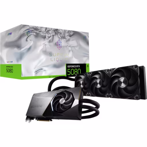 Imagen 0 de MSI GeForce RTX 5080 16G SUPRIM LIQUID SOC [RTX 5080 16G SUPRIM LIQUID SOC]
