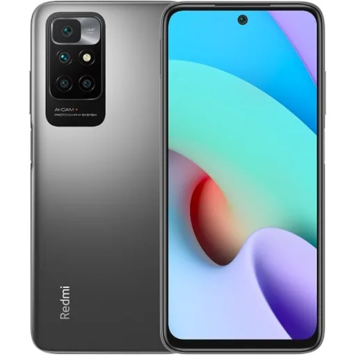 Imagen 0 de Xiaomi Redmi 10 - 4G smartphone - SIM doble - RAM 4 GB / Memoria interna 128 GB - microSD slot - 6.5" - 2400 x 1080 píxeles (90 Hz) - 4x x cámaras traseras 50 MP, 8 MP, 2 MP, 2 MP - front camera 8 MP - gris carbono