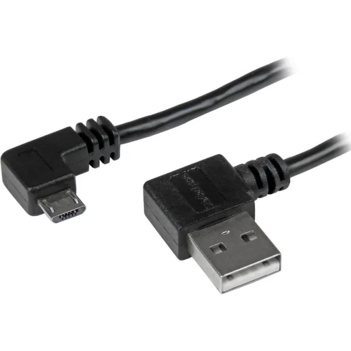 Imagen 0 de Cable USB a Micro USB Conector a la Derecha Cargador para Móvil o Tablet 1 Metro