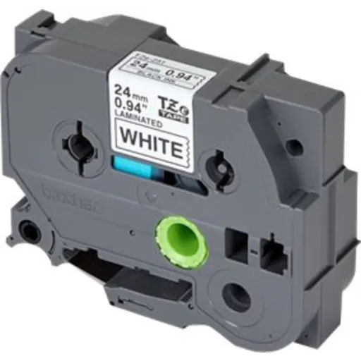 Imagen 2 de Cinta Rotuladora Brother TZE-251 Negro sobre Blanco 24mm 8MTS PT-2730VP PT9700PC