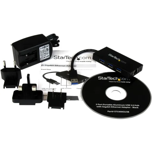 Imagen 5 de HUB USB StarTech Portable 3 Puertos USB 3.0 + Gigabit Ethernet con Cable, Alumin