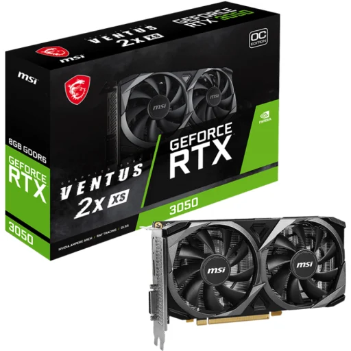 Imagen 3 de Tarjeta de Video GF RTX 3050 VENTUS 2X XS 8G OC 8GB GDDR6 DP DVI-D HDMI PCIe4x8