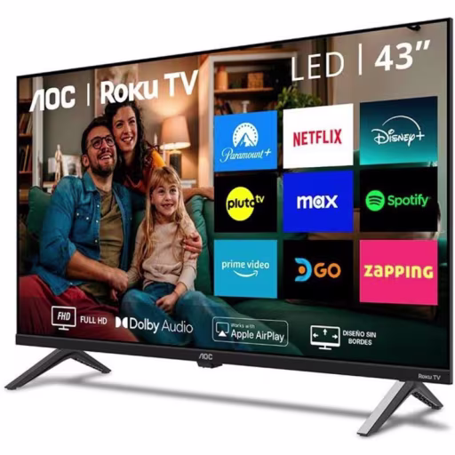 Imagen 1 de Televisor AOC Roku TV 43" FHD SmartTV WiFi LAN 3*HDMI 2*USB Óptico 