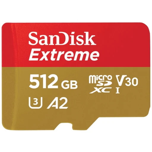 Imagen 1 de Memoria MicroSD 512GB SanDisk Extreme UHSI C10 A2 U3 V30 Lec 190MB/s Esc130MB/s