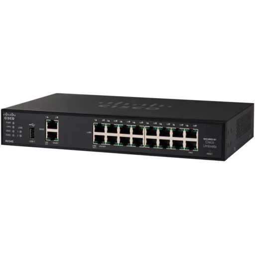 Imagen 3 de Router Cisco Small Bussiness RV345 VPN Dual WAN GE 16*RJ-45 2*WAN Mont. en Rack