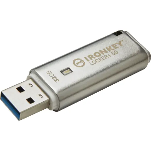 Imagen 3 de Pendrive 32GB Kingston IronKey Locker Plus 50 USB 3.2 Gen 1 Color Plata