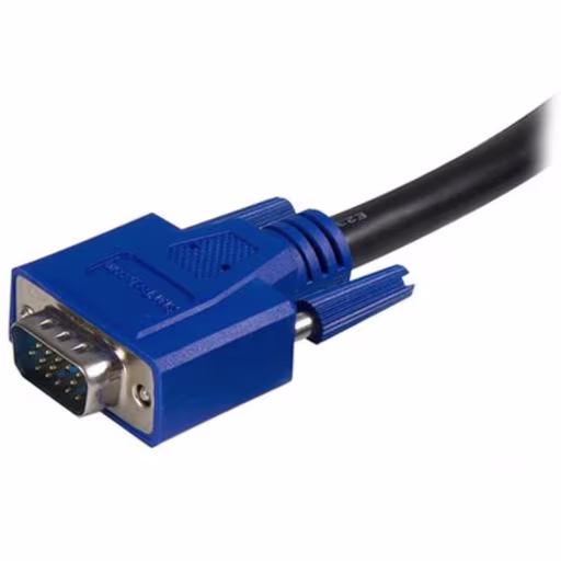 Imagen 1 de Cable KVM Todo en 1 VGA USB-A USB-B HD15 2 en 1 Longitud 1.8 metros 