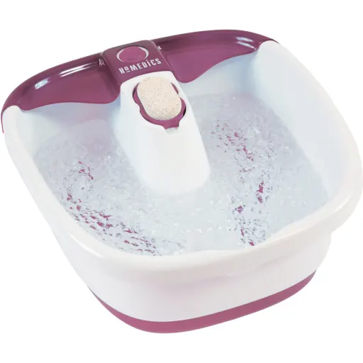 Imagen 0 de Spa para pies con 2 tiras de burbujas. Mantiene el agua tibia e incluye piedra pomez Homedics Rosa