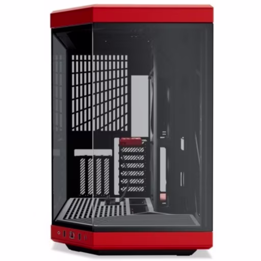 Imagen 1 de Gabinete Gamer Hyte Y70, 2*USB3.2 USB-C, Vidrio templado Sin Fuente, Negro/Rojo