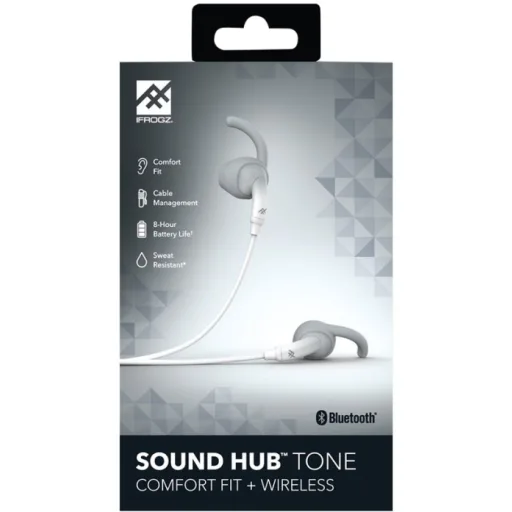 Imagen 3 de ifrogz Sound Hub Tone - Auriculares internos con micro - en oreja - Bluetooth - inalámbrico - gris, blanco