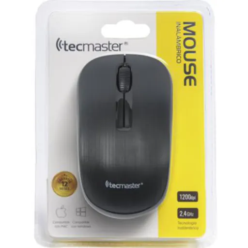 Imagen 0 de Tecmaster Mouse Inalámbrico - Negro (TM-100502-BK)