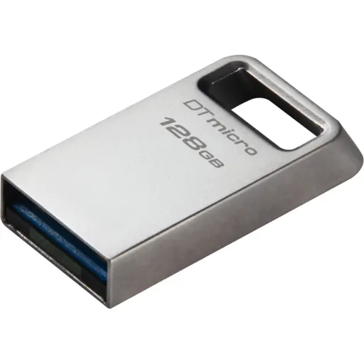 Imagen 2 de Pendrive 128GB Kingston DataTraveler Micro USB 3.2 Gen 200MB/s Metal Color Gris
