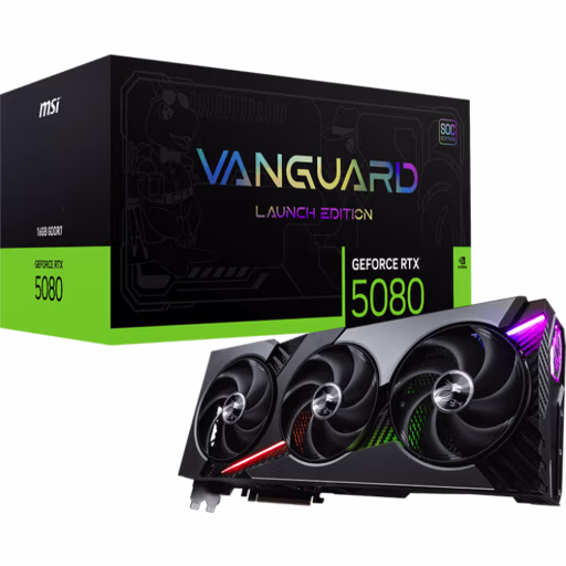 Imagen 0 de MSI GeForce RTX 5080 16G VANGUARD SOC LAUNCH EDITION [G5080-16VGSL]