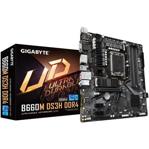 Imagen 1 de Tarjeta Madre Gigabyte B660M DS3H DDR4 LGA1700 12°G 4*DDR4 2*M.2 DP HDMI VGA USB