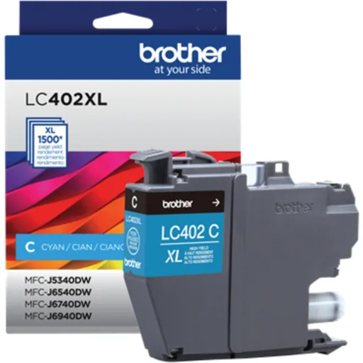 Imagen 1 de Cartridge Brother LC402XLCS Cian MFC J5340DW J6740DW J6540DW J6940DW, 1.500Pág