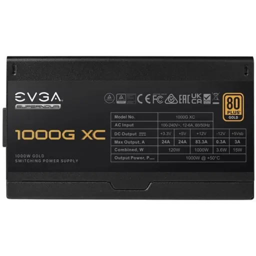 Imagen 3 de Fuente de Poder EVGA Supernova 1000G XC, 1000W 80Plus Gold Full Modular ATX Negr