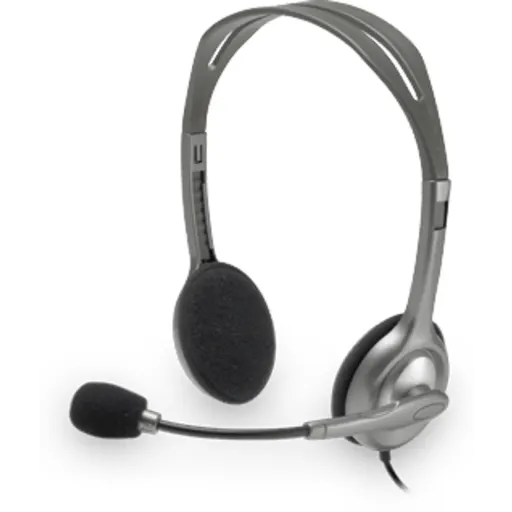 image of a Audífonos Alámbricos Logitech H111 Interfaz 3.5mm con Micrófono Color Gris 