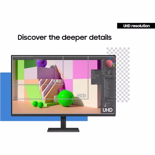Imagen 1 de Monitor Samsung ViewFinity S8 37" 4K UHD USB-C DP HDMI RJ45 Altura Ajustable